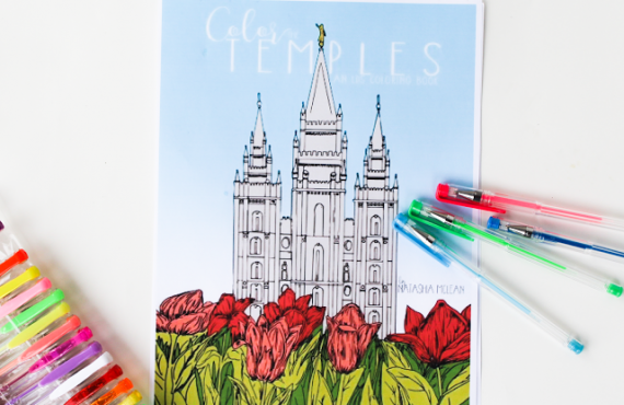 color the temples coloring book
