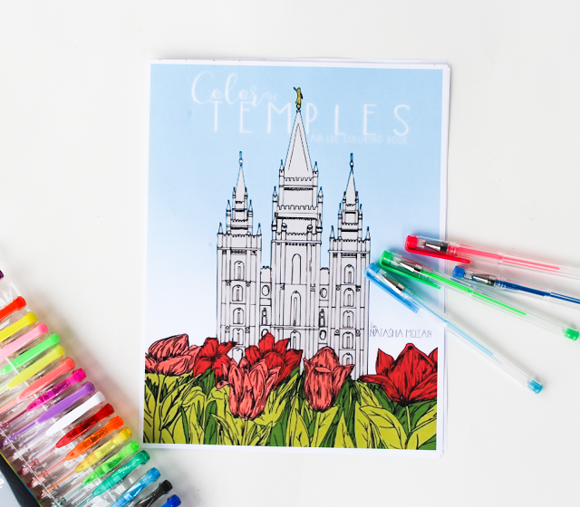 color the temples coloring book