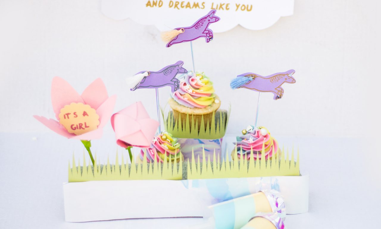 unicorn rainbow baby gender reveal