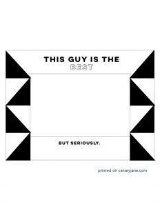 fathers day printable frames