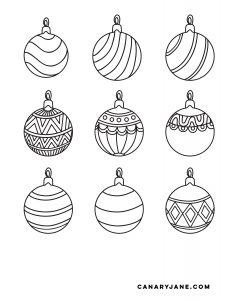 free christmas ornament coloring pages