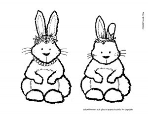 easter bunny coloring page free printable