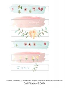 easter floral egg wraps