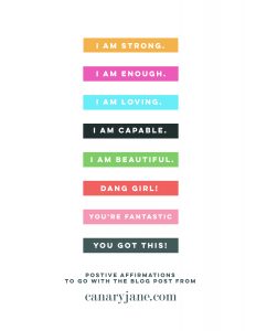 positive affirmations labels free printable