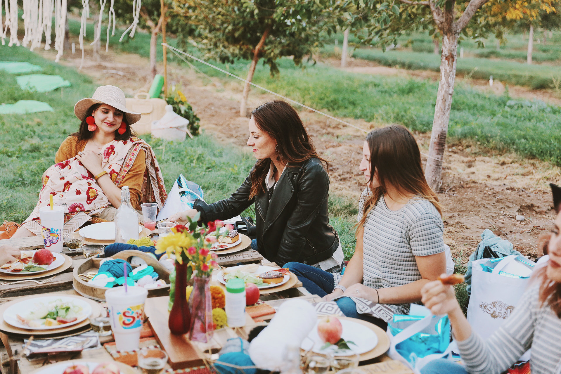 orcahrd event utah macrame pom-pom backdrop