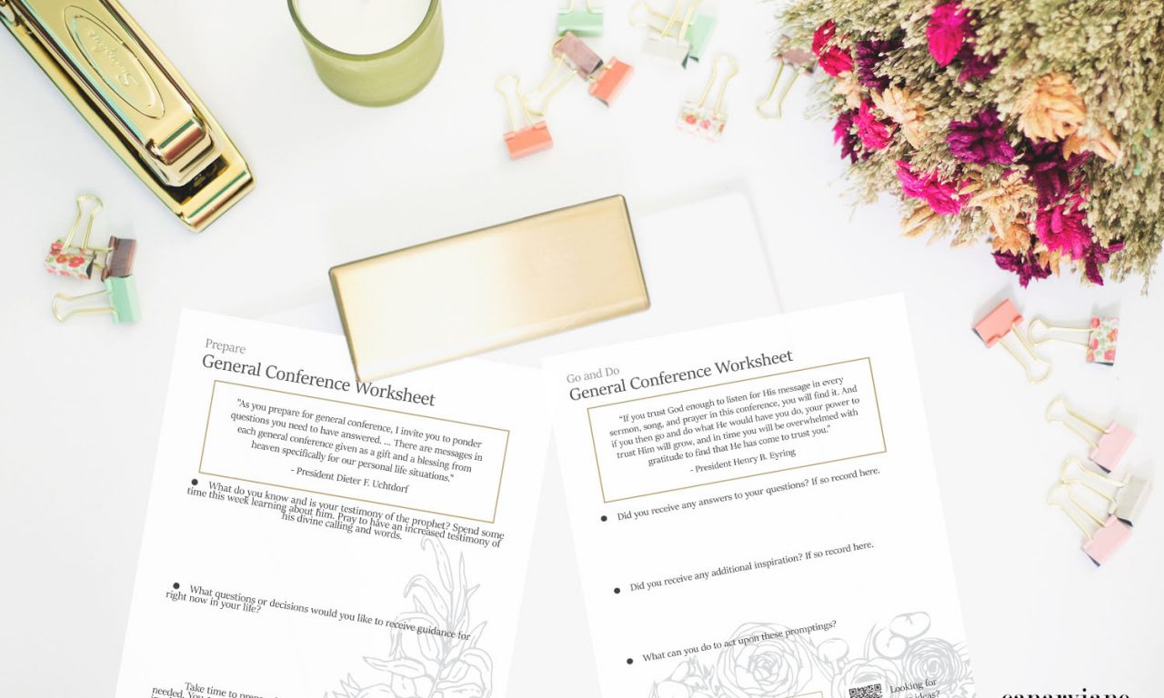 general conference worksheets