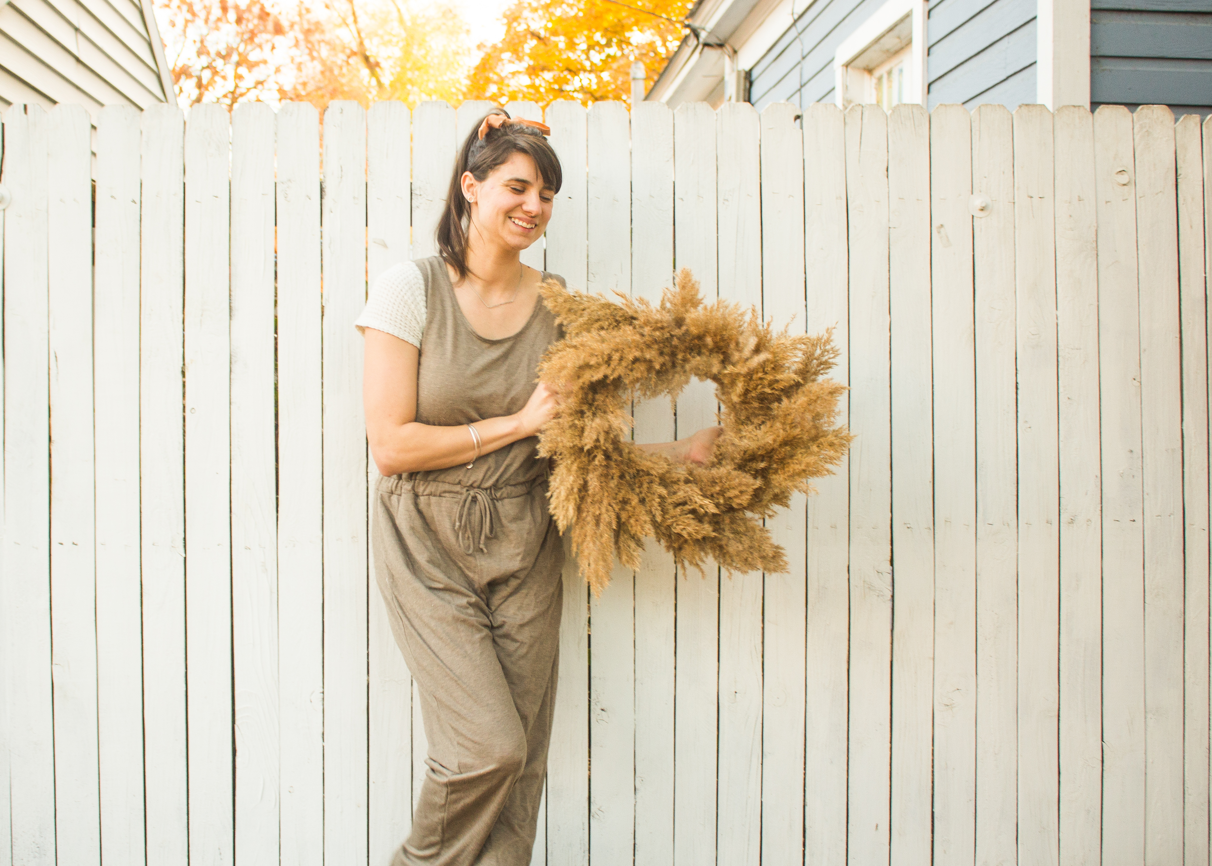 pampas grass wreath