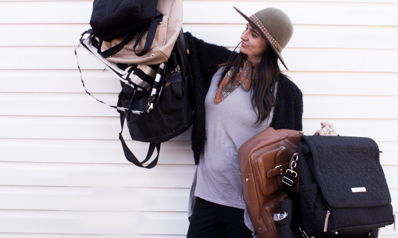 diaper bag comparison blog post going over all the different diaper bags I've used