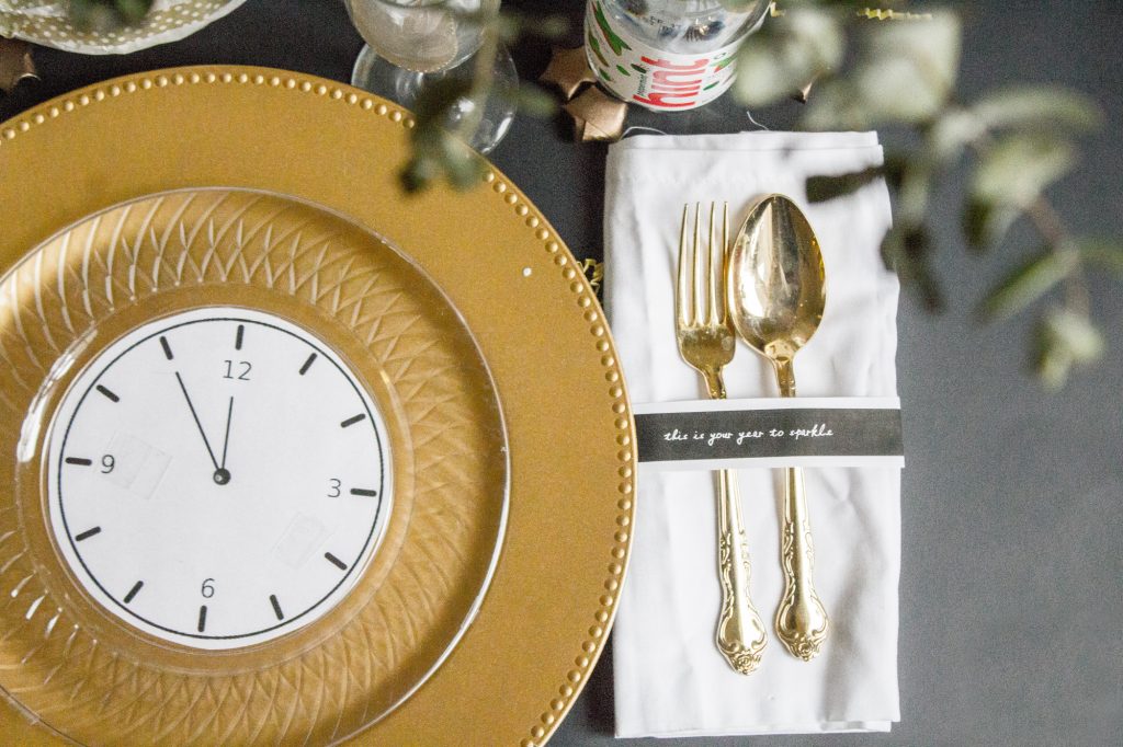 new years eve free printable utensil wraps