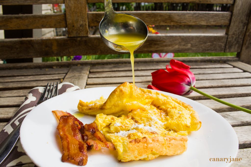 Grab this amazing recipe for German Pancakes and Orange Sauce. This recipe is my in-laws Christmas tradition and isn't too hard to make. It uses just a few ingredients and takes just ten minutes to cook. You can try different toppings too. This recipe is for the German pancakes and orange sauce. We also like to sprinkle these with powdered sugar. Enjoy.