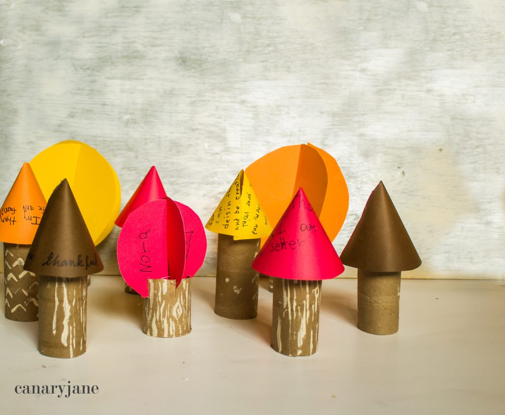 Thankful trees are one of our favorite traditions. How it works is you and your family write what you are thankful for on leaves in order to fill a tree with what you are thankful for. Through the years I have got pretty creative with this concept so I wanted to share five different ways we've done a Thankful tree.