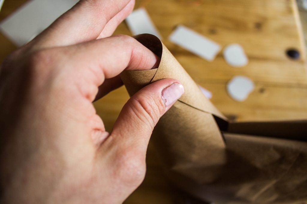 Make these DIY Paper Cornucopia & Thanksgiving Foods Hat Kids Craft with simple supplies like brown butcher paper, beanies, hot glue, and felt balls. Check out this super simple hat craft perfect for kids at school (hey teachers) or for a holiday craft. - Canary Jane