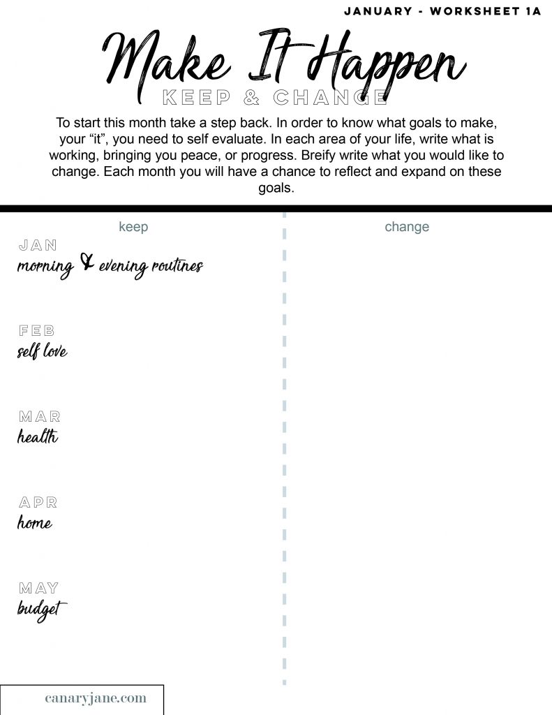 I’m walking into this year with a plan. And I’m proud of it! Here are some ways you can make plans for this next year and make goals. Print off these free Make it Happen planning and goal making worksheets.