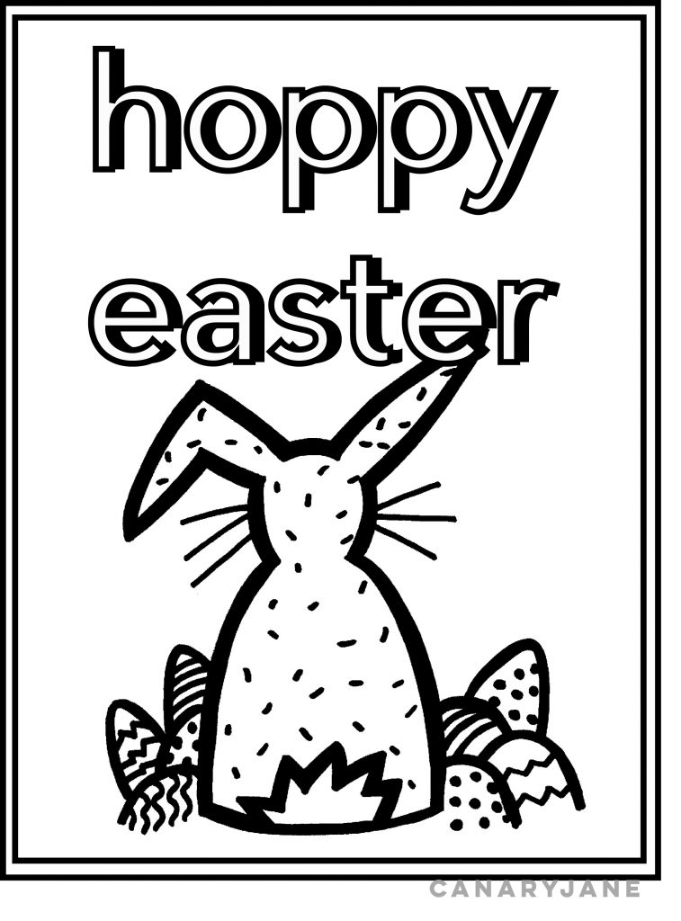  With Easter right around the corner, I wanted to share a handful of Easter coloring pages for you to print for free! I've also included some of the Easter free printables and activities you can find here on Canary Jane. Need help printing? Scroll to the bottom for printing instructions. Happy Easter! 