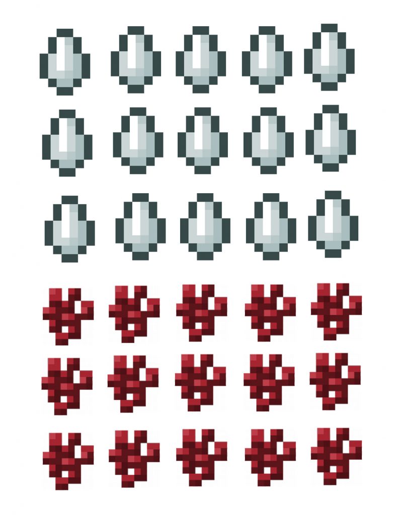 Print off these fun Minecraft graphics to throw your own Minecraft party! You can even make a life-sized version. And don't forget the free printable birthday party invitation. 