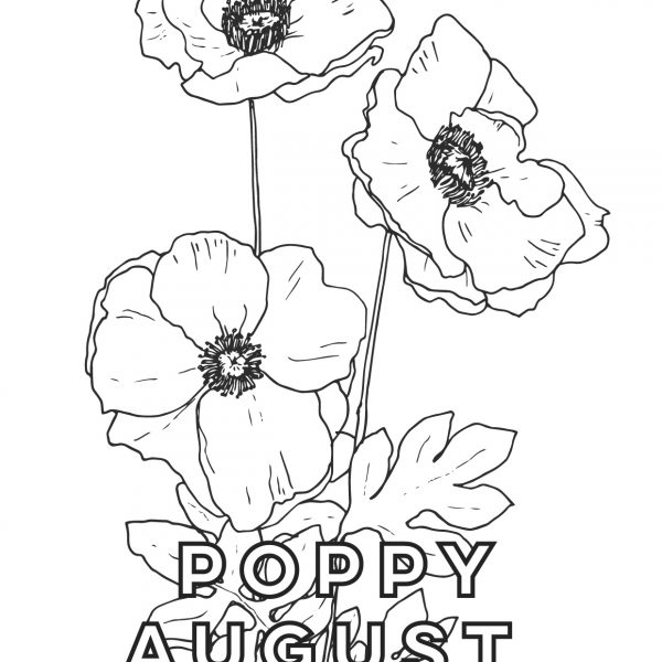 August Birth Flower: Poppy Free Printable