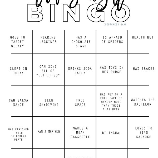 Ladies Night Ice Breaker Card