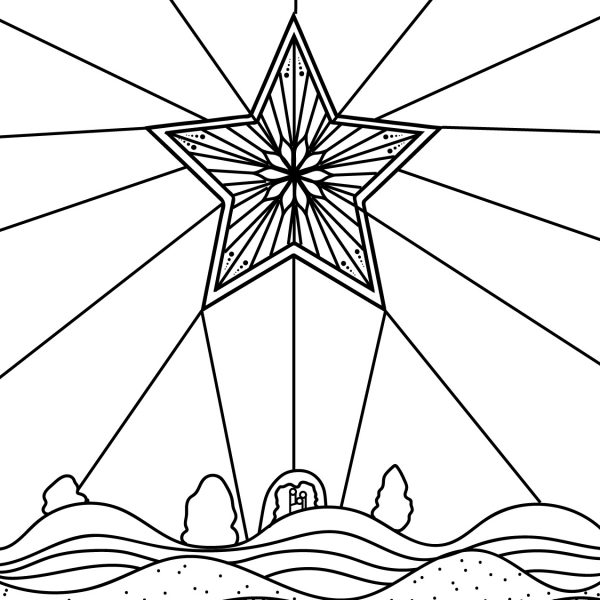 Winter Solstice Star Coloring Pages