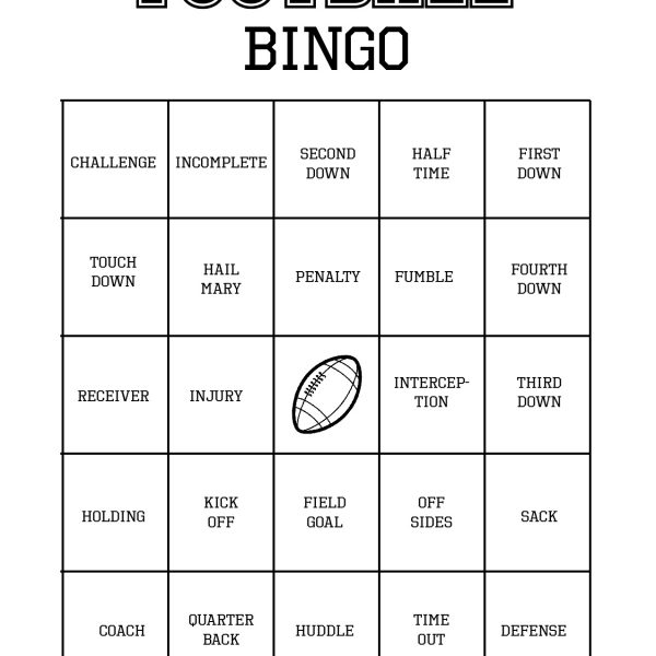 Football Party Free Printable Bingo, Party Decor, and Coloring Pages