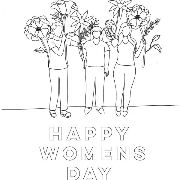 Womens Day coloring page