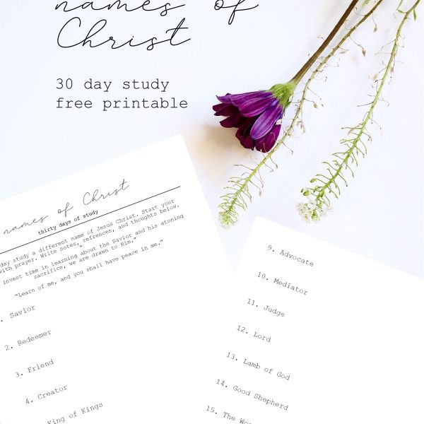 free printable names of Christ Christian lds printable