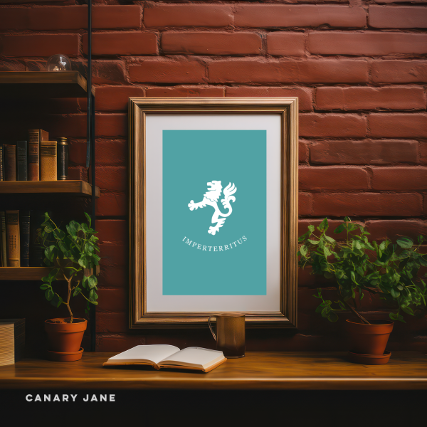 imperterritus mock up - teal-01 Emma M Lion Beth BRower