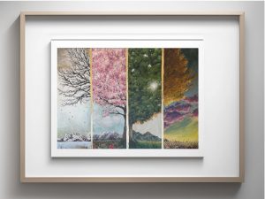 seaons art acrylic painting by Natashia McLean