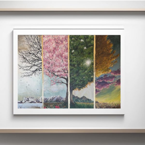 seaons art acrylic painting by Natashia McLean