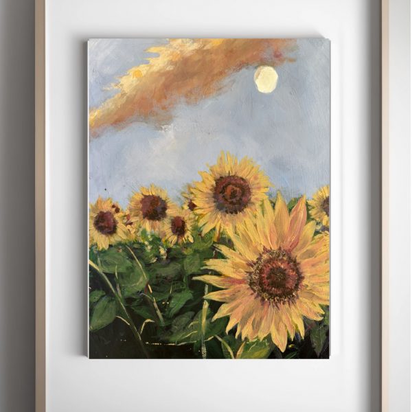 Sunflower Acrylic Painting