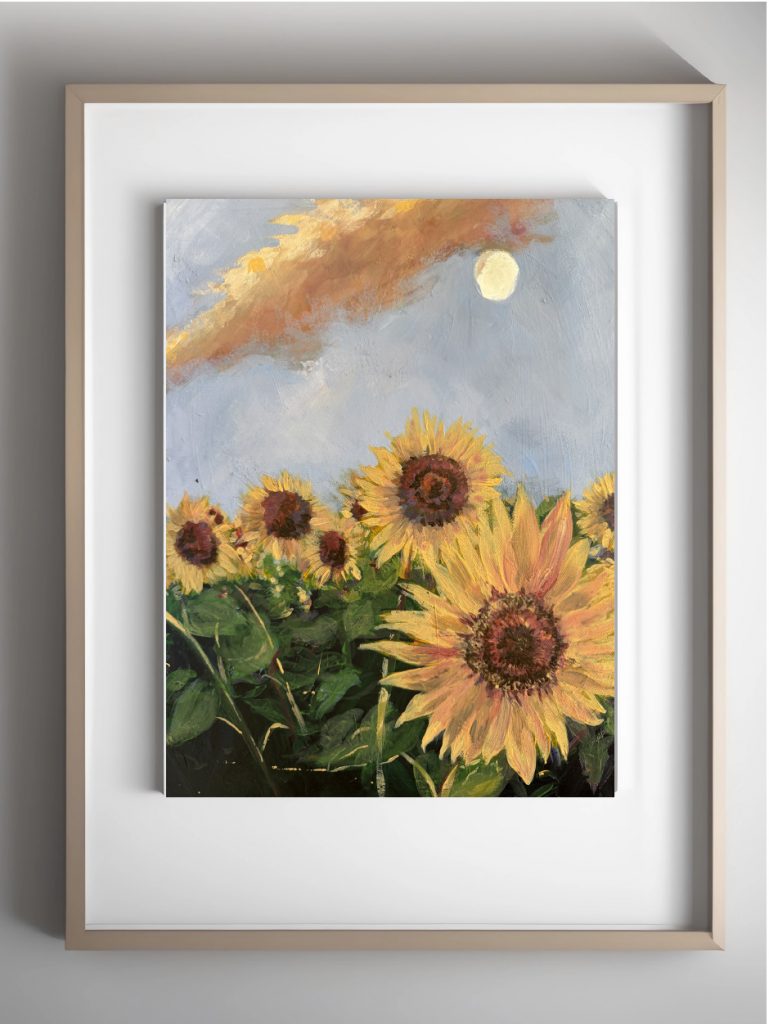 Sunflower Acrylic Painting
