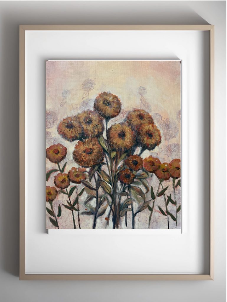 seasons past acrylic painting